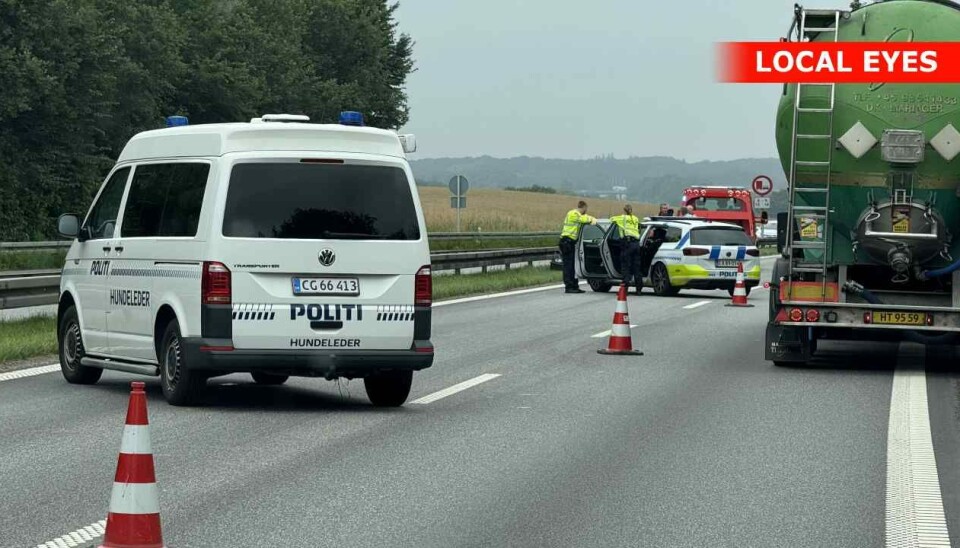 Syd- og Sønderjyllands Politi søger føreren af en hvid Tesla i forbindelse med spøgelsesbilisten på Sønderjyske Motorvej tirsdag.