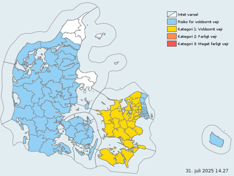 Her gælder varslet fra DMI