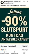 Skærmbillede af falsk annonce for Salling