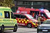 brandbiler og ambulance på Gammel kongevej i København