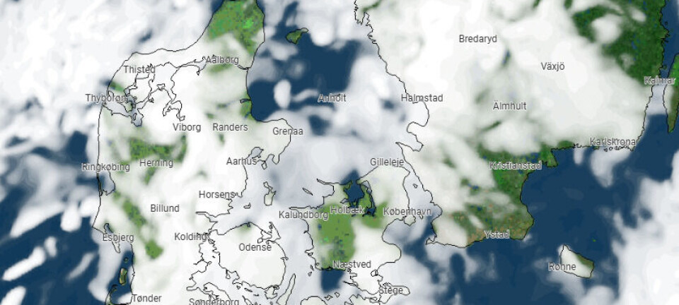 DMI: Bevæger sig ind over landet nu