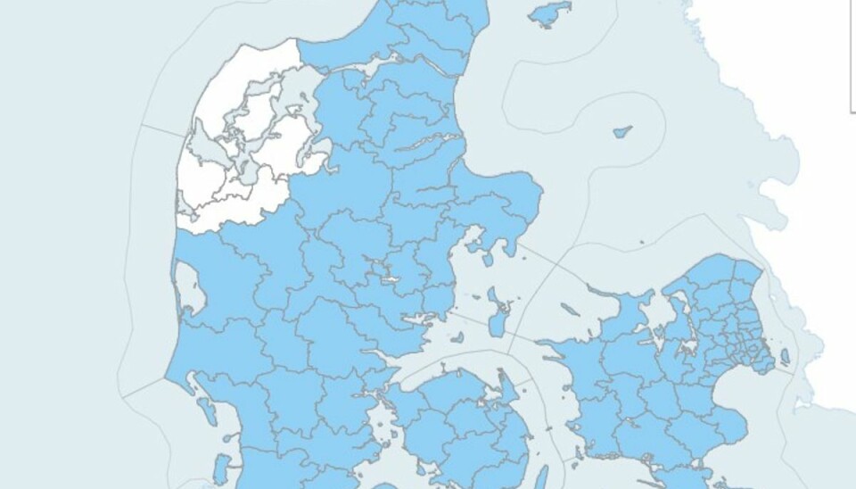 Det er næsten hele landet der er i risikozonen. Det er næsten hele landet der er i risikozonen.