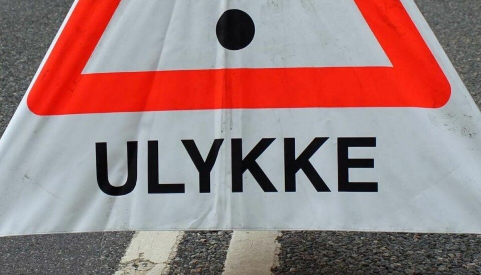 Der er sket et uheld på motorvejen.