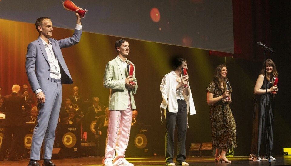 Søren Torpegaard Lund - nummer to fra venstre - modtog Reumerts Talentpris i 2021 for sin rolle i 'Oliver!' på Det Ny Teater i København. (Arkivfoto). Søren Torpegaard Lund - nummer to fra venstre - modtog Reumerts Talentpris i 2021 for sin rolle i 'Oliver!' på Det Ny Teater i København. (Arkivfoto).