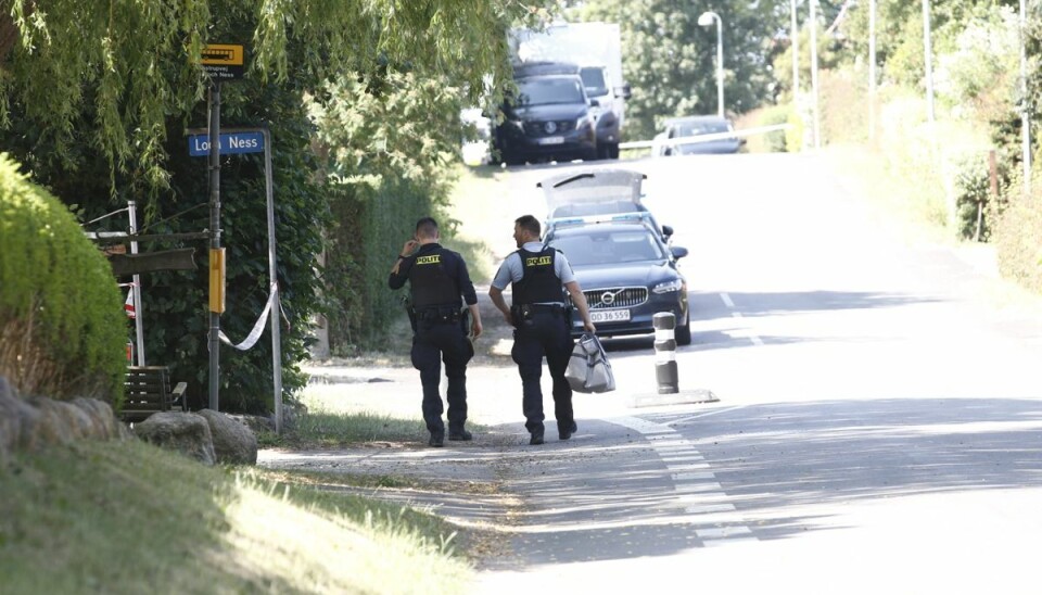 Det grønne område 'Loch Ness' var fra tidligt søndag scene for en større politiaktion i forbindelse med det dødelige overfald.