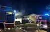 Kraftig røg fra brand-