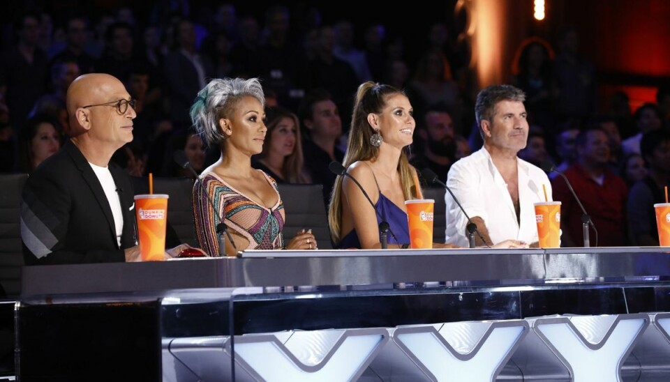 Amerikanerne har i de seneste mange år kunnet opleve Heidi Klum i talentshowet 'America's Got Talent' som dommer. Her har hun siddet ved dommerbordet siden 2013. Dog med en lille pause i 2019. På billedet ses hun sidde som nummer to fra højre mellem Simon Cowell og Mel B. (Arkivfoto).