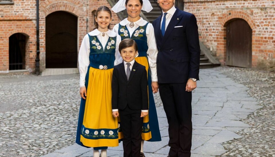 Den svenske kronprinsesse-familie.