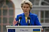 Formand for EU-Kommissionen, Ursula von der Leyen, er tirsdag i Kyiv, hvor hun besøger præsident Volodymyr Zelenskyj.