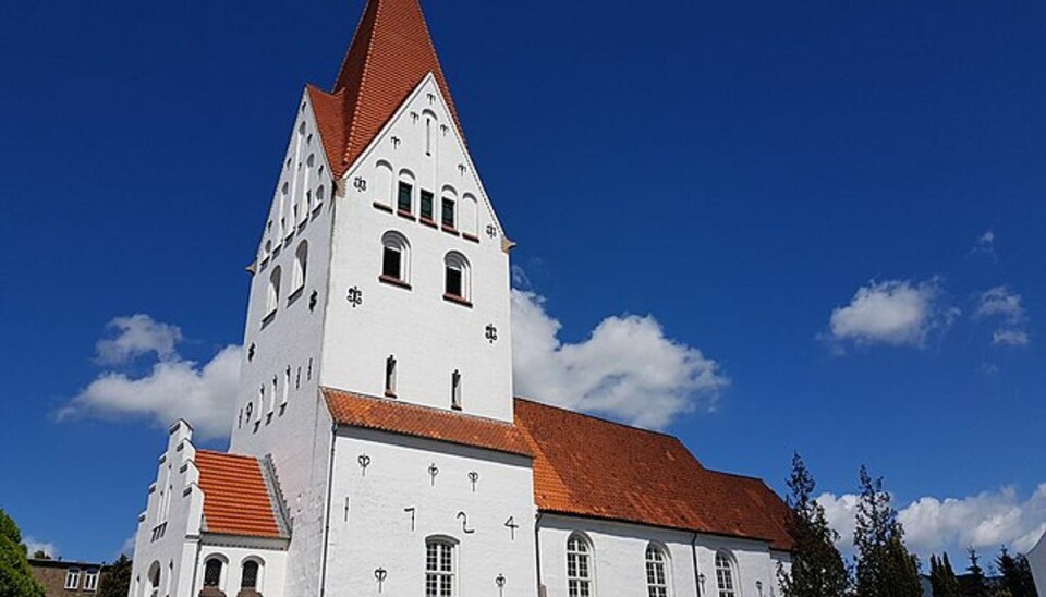 Manden endte med at blive lagt i håndjern i denne kirke.