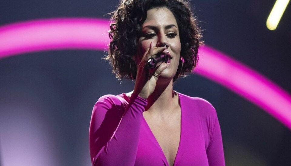 Jasmin Gabay ses her ved Dansk Melodi Grand Prix, hvor hun stillede op med nummeret 'Kiss Like This'. Jasmin Gabay ses her ved Dansk Melodi Grand Prix, hvor hun stillede op med nummeret 'Kiss Like This'.