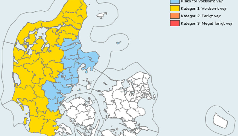 DMI varsler tæt tåge for en stor del af Jylland.