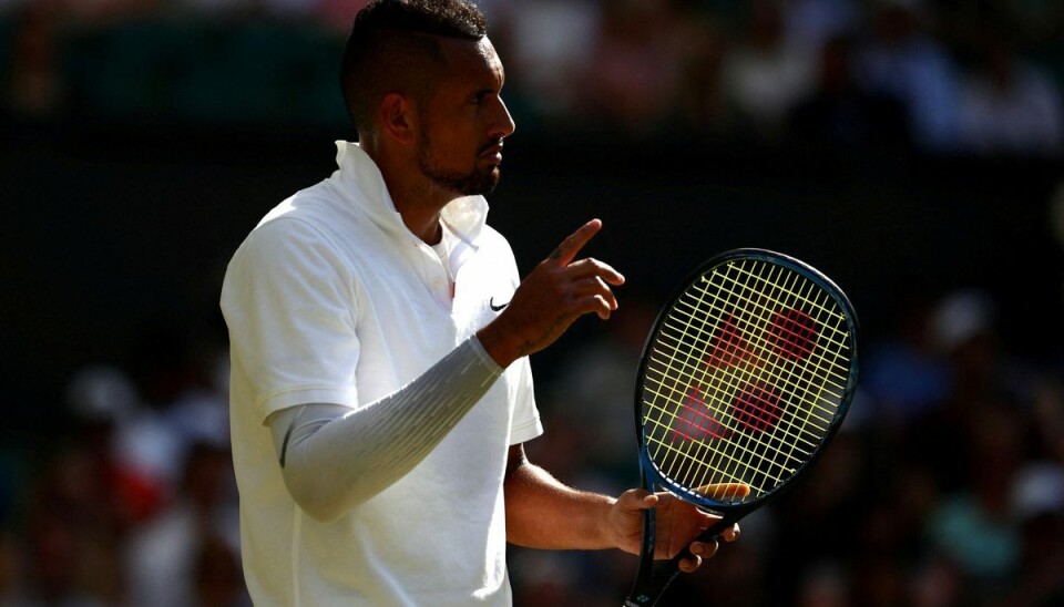 Ifølge Nick Kyrgios selv spillede han ved Wimbledon i 2019 med et løst ærme på den ene arm for at skjule, at han havde gjort skade på sig selv. (Arkivfoto).