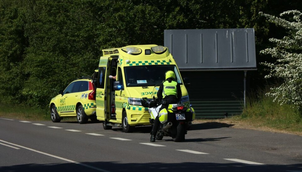 Melstedvej var kortvarigt spærret i forbindelse med ulykken.