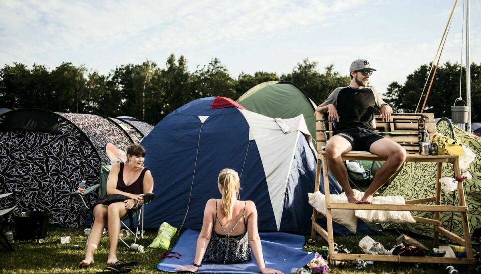 Det kan være en fordel at aftale med naboteltene, at I holder øje med hinandens telte for at begrænse risikoen for tyveri, siger seniorjurist Jakob Steenstrup. (Arkivfoto).