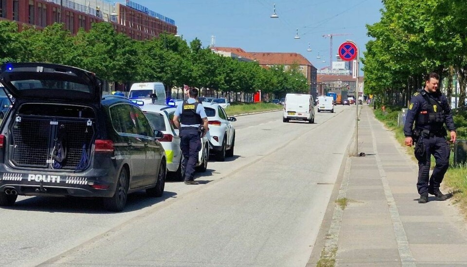 Cyklisten blev kørt til Rigshospitalets Traumecenter i forbindelse med trafikulykken.