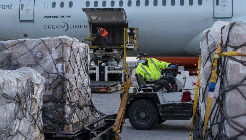 En last til en værdi af over 100 millioner kroner blev mandag aften stjålet fra Toronto Pearson International Airport i Canada. (Arkivfoto).