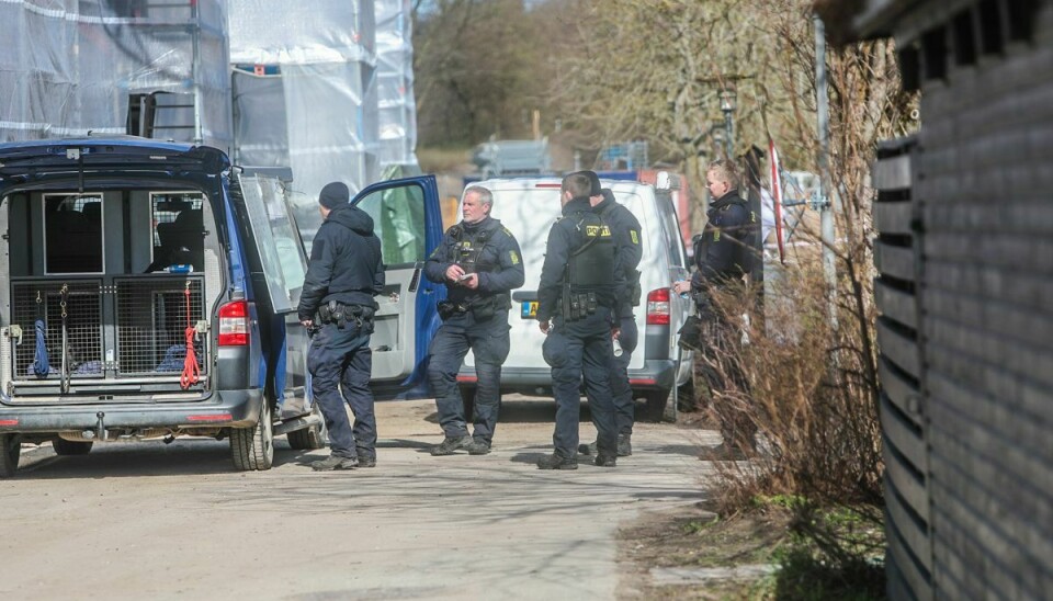 Politiet til stede i Albertslund.