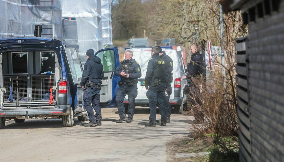 Politiet til stede i Albertslund. Politiet til stede i Albertslund.