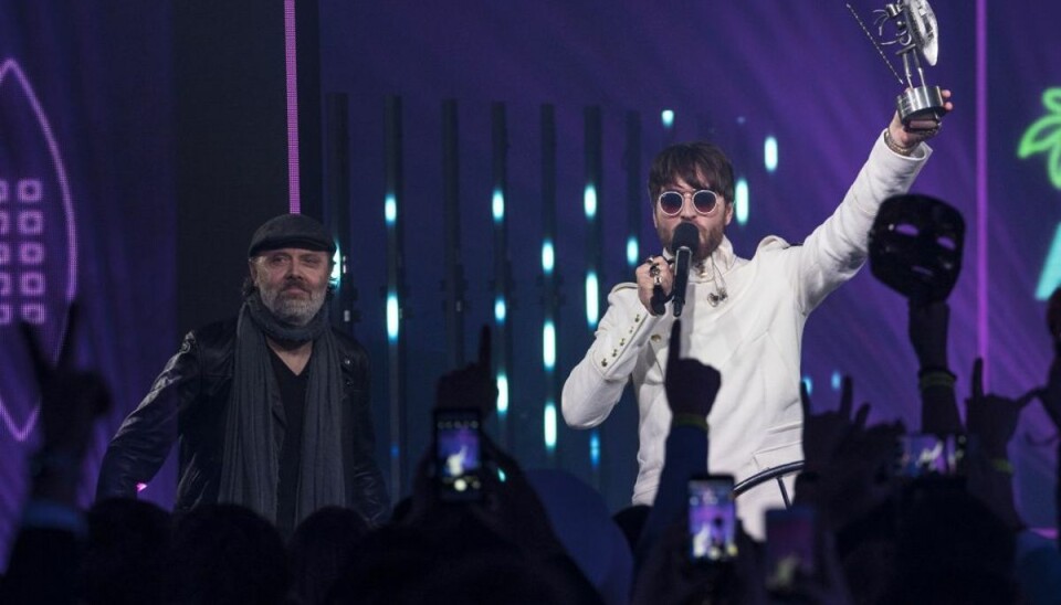 Malthe Eberts ekskæreste fik en abort, da parret var sammen. Her ses han sammen med Lars Ulrich, trommeslager i Metallica. (Arkivfoto) Malthe Eberts ekskæreste fik en abort, da parret var sammen. Her ses han sammen med Lars Ulrich, trommeslager i Metallica. (Arkivfoto)