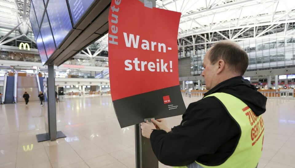 Store dele af den tyske transportsektor rammes af strejke mandag. (Arkivfoto).