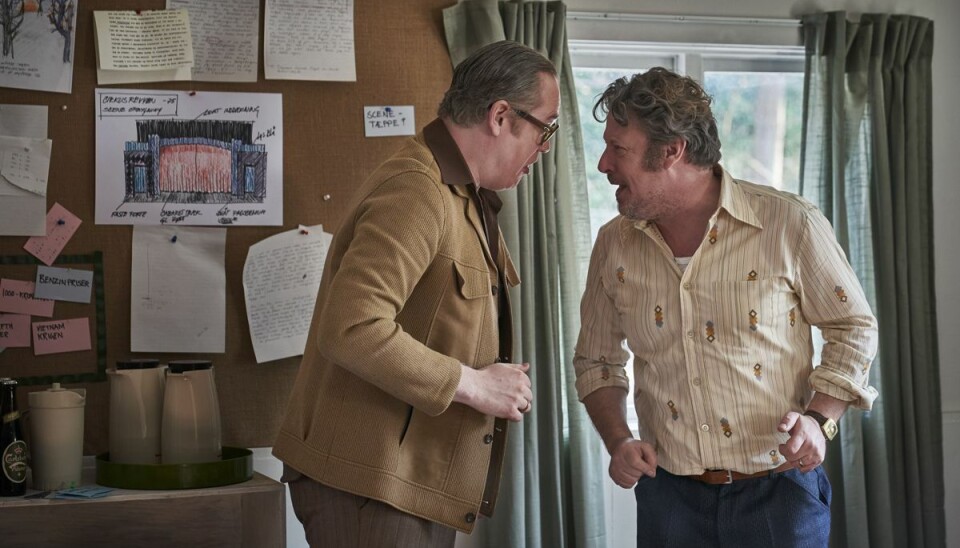 Esben Dalgaard og Anders W. Berthelsen portrætterer henholdsvis Jørgen Ryg og Preben Kaas i 'Dansegarderoben'. (PR-foto). Esben Dalgaard og Anders W. Berthelsen portrætterer henholdsvis Jørgen Ryg og Preben Kaas i 'Dansegarderoben'. (PR-foto).