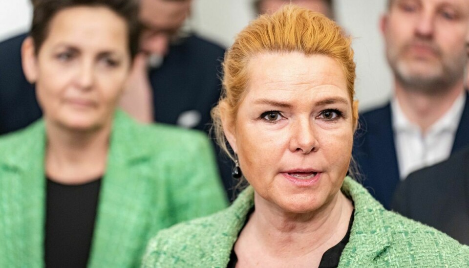 Nu er det muligt at blive medlem af Inger Støjbergs parti. Her ses Danmarksdemokraternes formand onsdag i Finansministeriet, hvor en Ukraine-fond blev præsenteret.