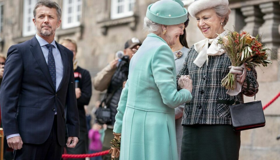 Kronprins Frederik, Dronning Margrethe og prinsesse Benedikte.