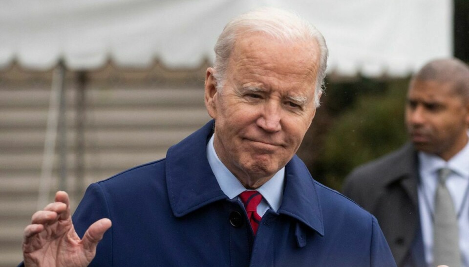 Joe Biden har fået fjernet kræftvæv fra huden på sit bryst i februar. Det skriver AFP. (Arkivfoto)