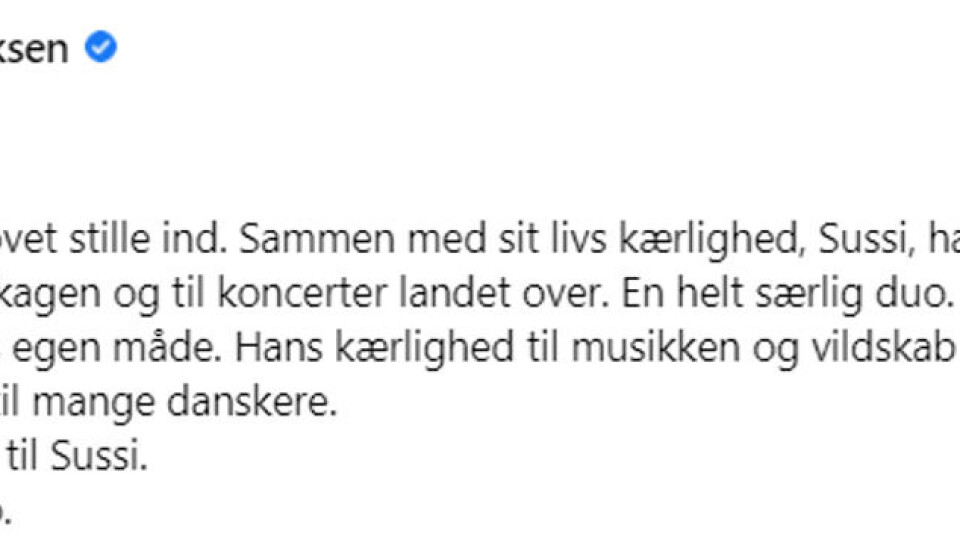 Sussi smigret over statsministerens ord