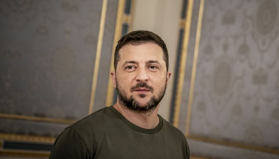 Volodymyr Zelenskyj holder tale i forbindelse med Berlinalen . Volodymyr Zelenskyj holder tale i forbindelse med Berlinalen .