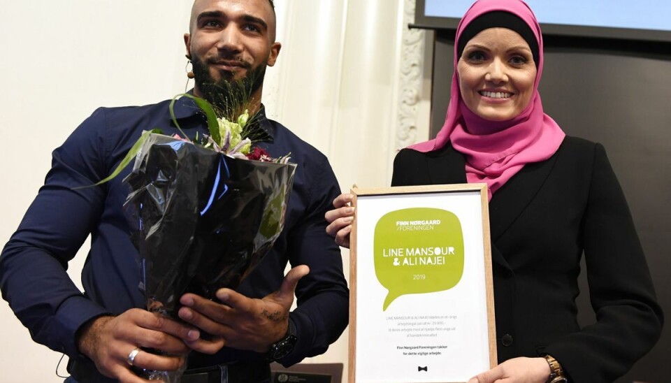 Ali Najei modtog i 2019 sammen Line Mansour Finn Nørgaard Foreningens arbejdslegat på 25.000 kroner for deres arbejde med at hjælpe unge ud af bandekriminalitet. (Arkivfoto). Ali Najei modtog i 2019 sammen Line Mansour Finn Nørgaard Foreningens arbejdslegat på 25.000 kroner for deres arbejde med at hjælpe unge ud af bandekriminalitet. (Arkivfoto).