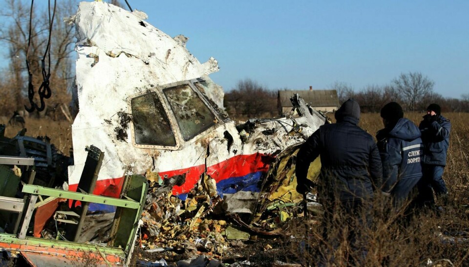 Vraget af MH17 der blev fundet i Donbass-regionen i det østlige Ukraine. (Arkivfoto)