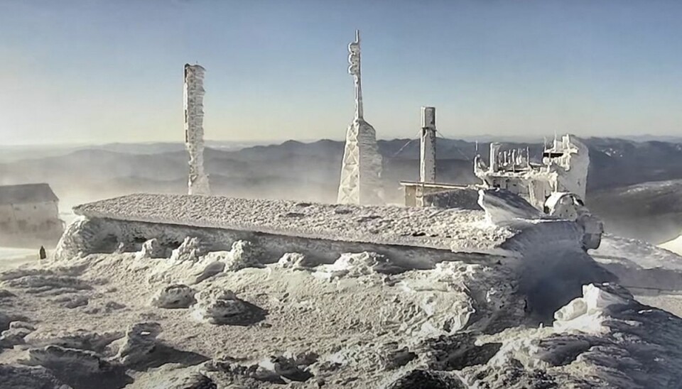 Toppen af Mount Washington var ikke noget rart sted at opholde sig lørdag med en windchill på minus 78 grader.