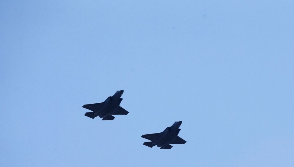 På listen står flere kampfly af typen F-35, skriver TV 2. En leverance på 27 fly er allerede bestilt og ankommer til efteråret, men Forsvaret har længe ment, at det var for lidt. (Arkivfoto). På listen står flere kampfly af typen F-35, skriver TV 2. En leverance på 27 fly er allerede bestilt og ankommer til efteråret, men Forsvaret har længe ment, at det var for lidt. (Arkivfoto).