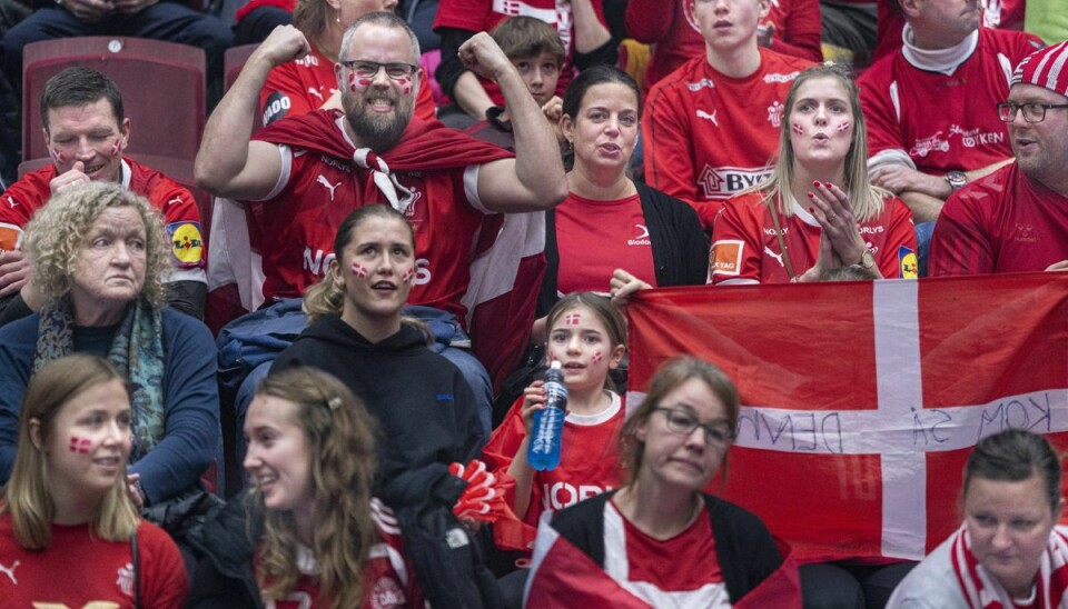 Danske fans før VM kampen mellem Danmark-Kroatien i første mellemrundekamp i Malmø Arena, torsdag den 19 januar 2023.