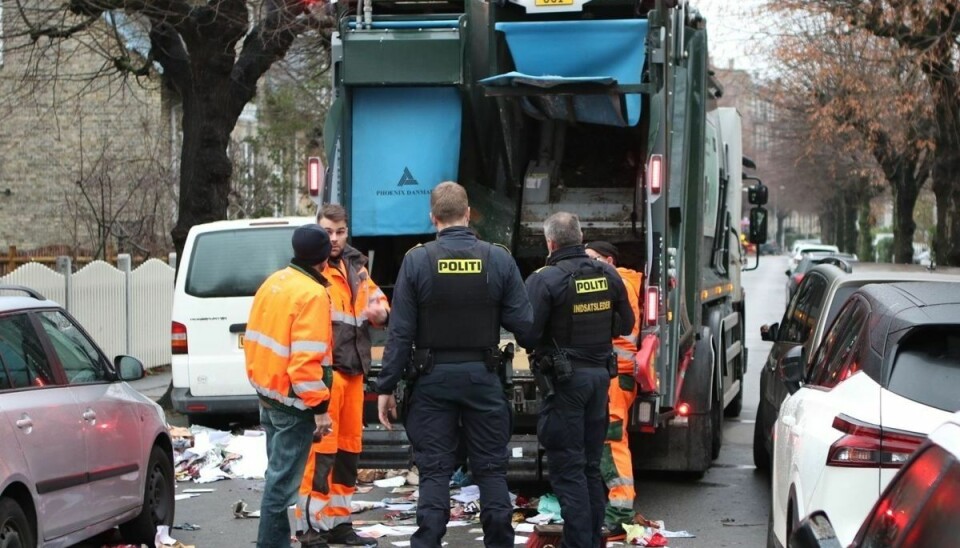 En skraldemand var sekunder fra døden i sidste uge.