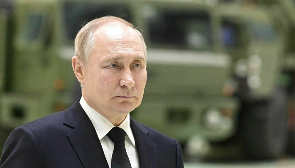 Putin var onsdag på besøg på en våbenfabrik i St. Petersborg.