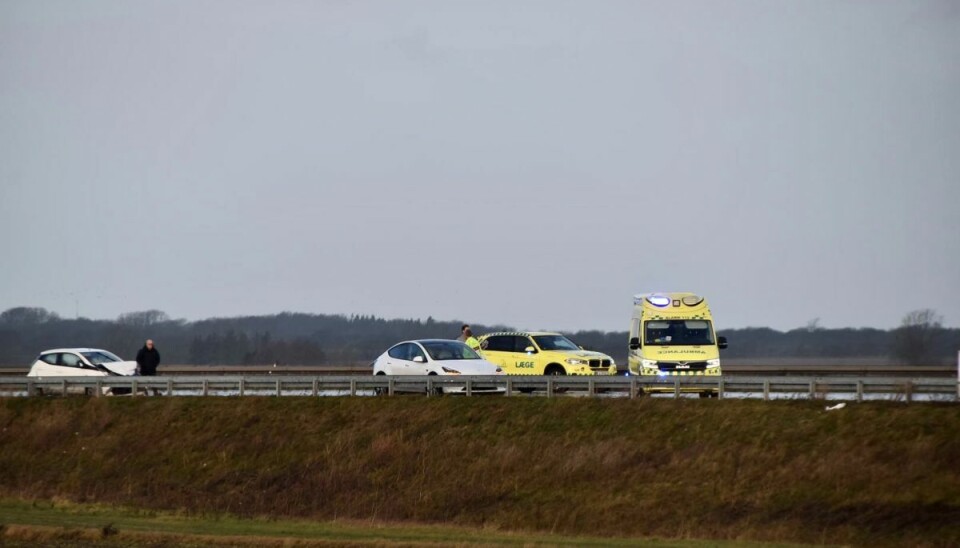 Større ulykke på motorvej Større ulykke på motorvej