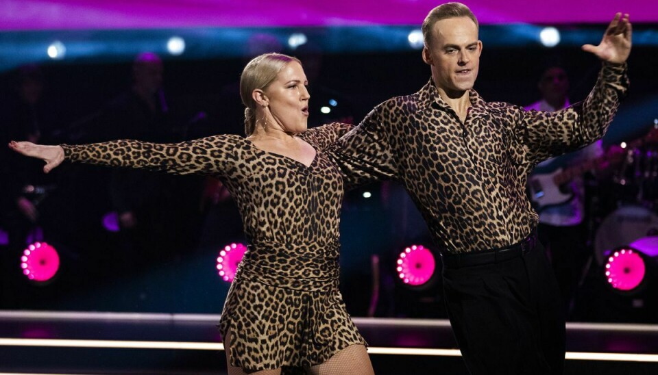 Michelle Kristensen og Mads Vad på gulvet i 'Vild med dans' i 2021 sæsonen.