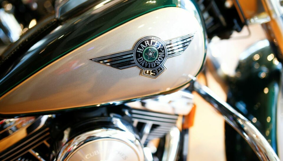 Harley Davidson motorcykel. (Modelfoto)
