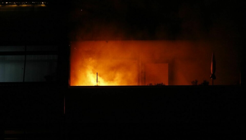 Brand i lejlighedskompleks i Hørsholm natten til torsdag.