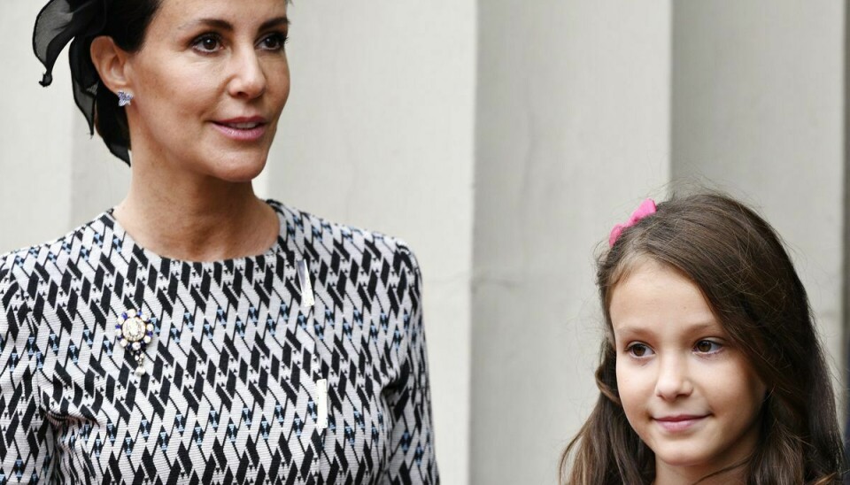 Prinsesse Marie og 10-årige prinsesse Athena.