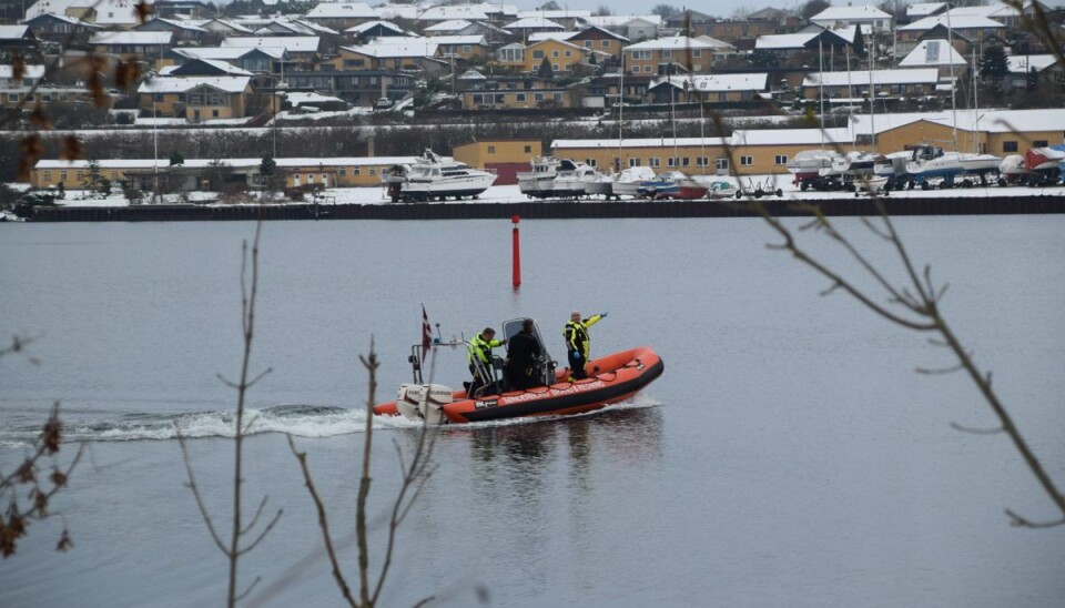 Brand og redning på vandet ved Alssundbroen.