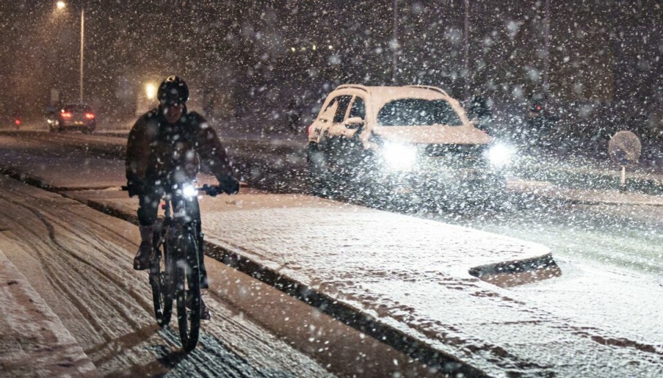 Snevejr har ramt Aalborg onsdag den 7. december 2022.