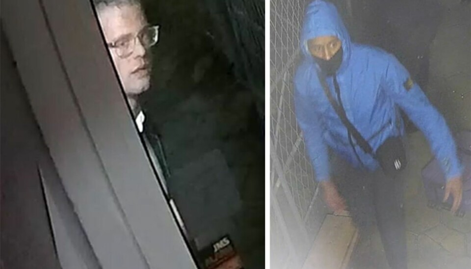 Her ses billeder af de to formodede gerningsmænd. Her ses billeder af de to formodede gerningsmænd.