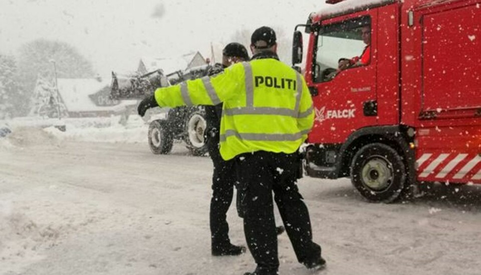Falck assisterer i Tinglev. Falck assisterer i Tinglev.