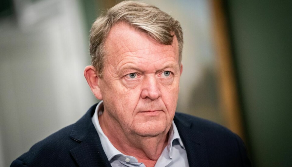 Moderaternes Lars Løkke Rasmussen efter regeringsforhandlingerne i Statsministeriet på Christiansborg, torsdag den 17. november 2022.