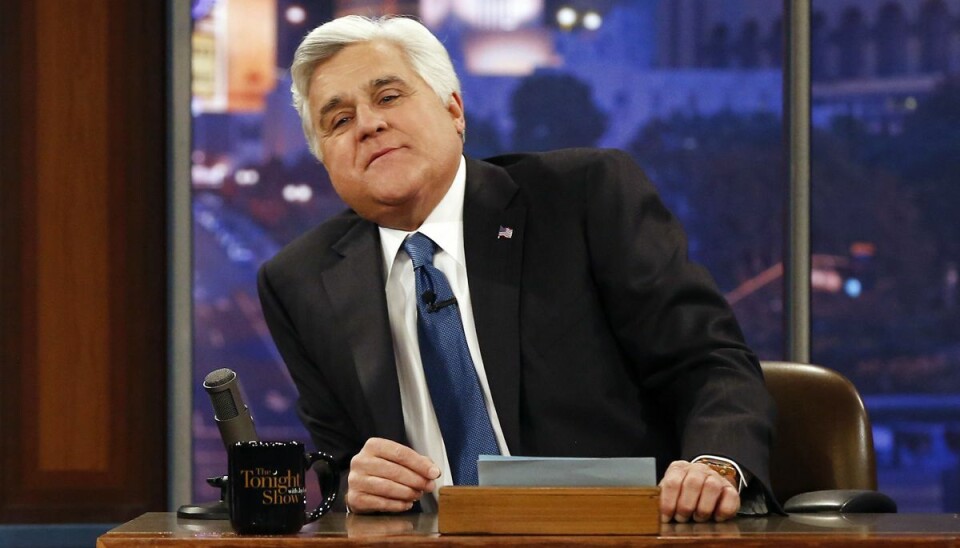 Jay Leno ses her som vært i 'The Tonight Sow' tilbage i 2014. Jay Leno ses her som vært i 'The Tonight Sow' tilbage i 2014.