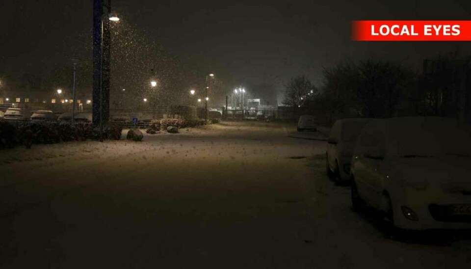 Der er faldet voldsomme mængder sne i Kokkedal.